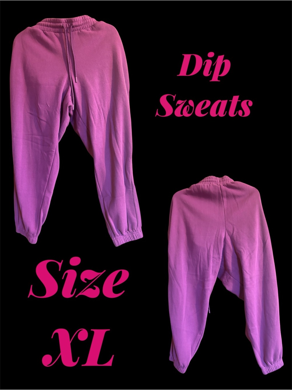 dip Women’s Fuscia Sweatpants Joggers 1x